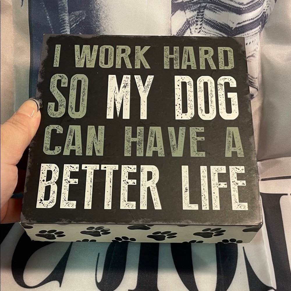 BARNYARD DESIGNs Motivational Dog Lover Wall Art - Black, Green and White